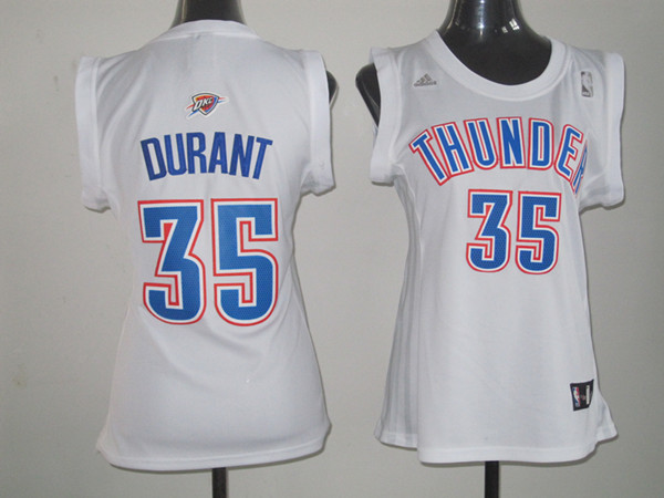  NBA Women Oklahoma City Thunder 35 Kevin Durant Swingman White Jersey